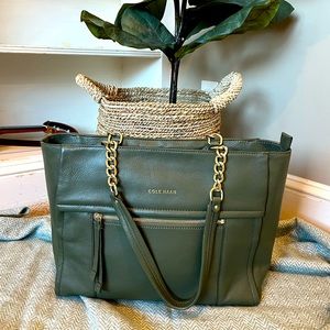 Cole Haan leather shoulder tote bag